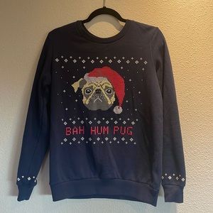 BAH HUM PUG XMAS SWEATER